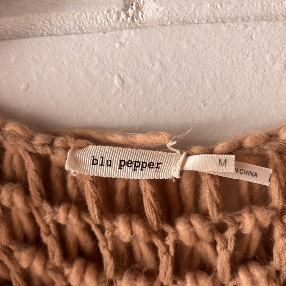 blu pepper TAN long sweater vest - Picture 3 of 3